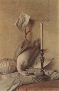 Jean Baptiste Oudry Still Life with White Duck oil painting on canvas